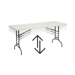 6ft Adjustable Height Plastic Table