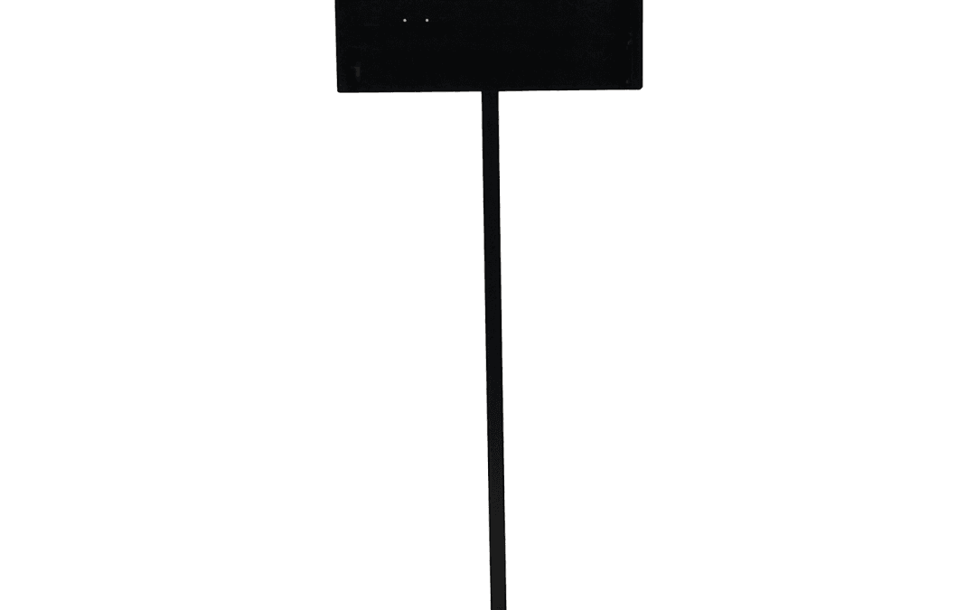 A3 Short Metal Black Signage